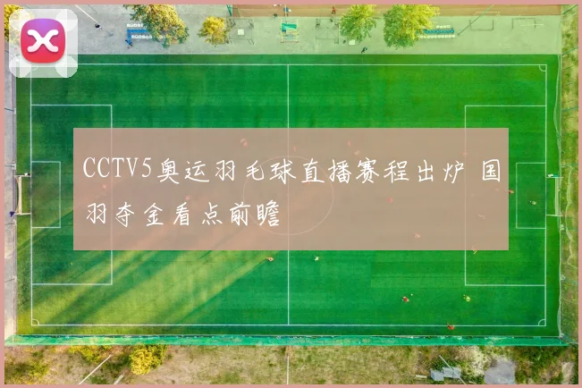 CCTV5奥运羽毛球直播赛程出炉 国羽夺金看点前瞻